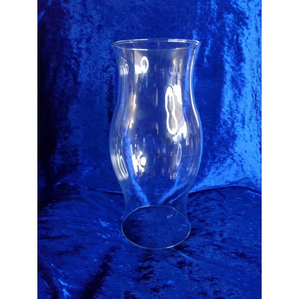 Vintage Crisa Hurricane Glass Lamp Shade Clear Curved Lamp Chimney Replacement /